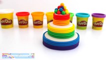 Play-Doh How to Make a Rainbow Tier Cake * Creative DIY for Kids * RainbowLearning