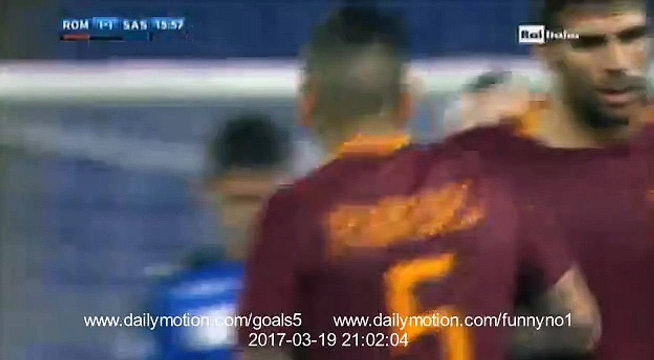 Leandro Paredes Goal AS Roma 1 - 1 Sassuolo Serie A 19-3-2017