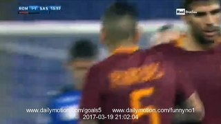 Leandro Paredes Goal AS Roma 1 - 1 Sassuolo Serie A 19-3-2017