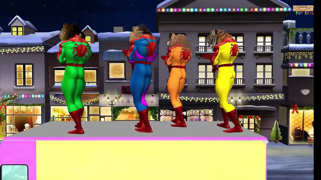 Dinosaurs play Doh Ice cream Ironman spiderman hulk Finger family rhymes for Kids 3d Anima