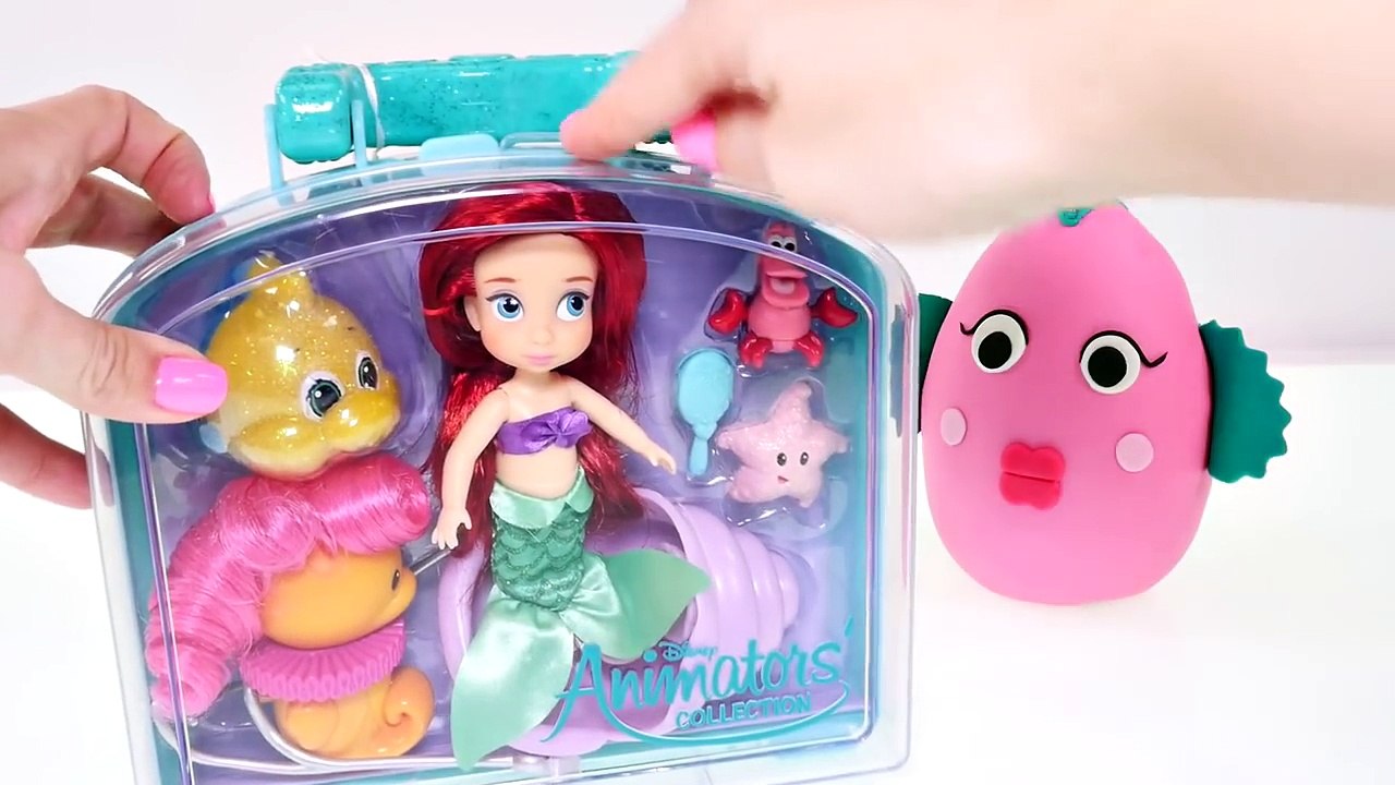 NEW Disney Princess Mini Jasmin Animators Collection + Play Doh Abu Surprise Egg Toy Doll