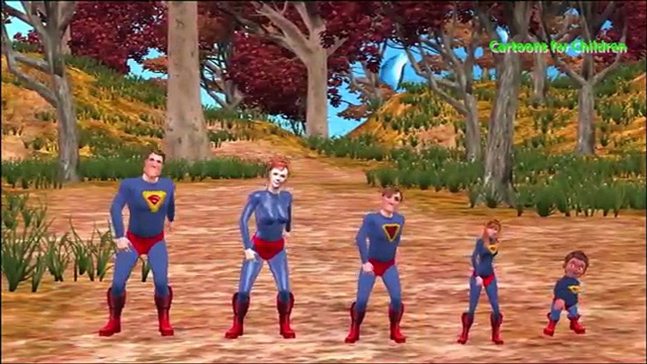 Superman Finger Family Fight Video For Children | Finger Family Cartoon Rhymes For Kids
