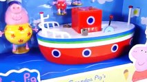 Play Doh Egg Peppa Pig Holiday Boat Grandpa Pigs Surprise Eggs Toy Delivery Episode DCTC