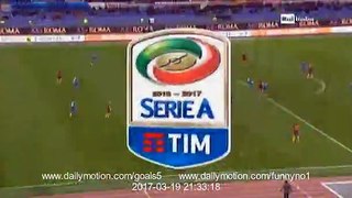 Mohamed Salah Goal AS Roma 2 - 1 Sassuolo Serie A 19-3-2017