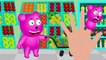Mega Gummy bear playing bowling finger family Rhyme for Kids | Gummy bear Ice cream Funny