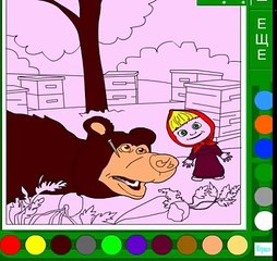 Маша и Медведь раскраска кадров из мультика