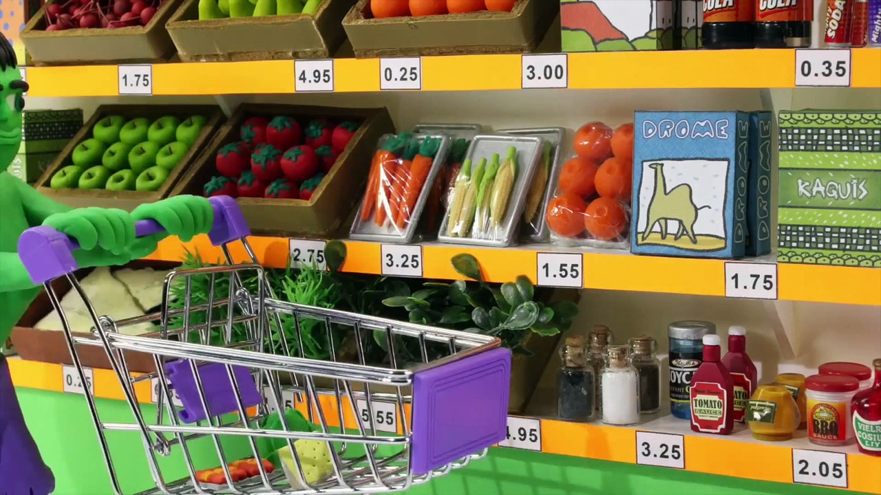  FROZEN ELSA HUGE SNOT  Hulk Spiderman Superhero Slime Stop Motion Episodes Superhero in Real Life