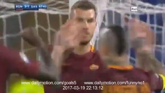 Edin Dzeko Goal AS Roma 3 - 1 Sassuolo Serie A 19-3-2017
