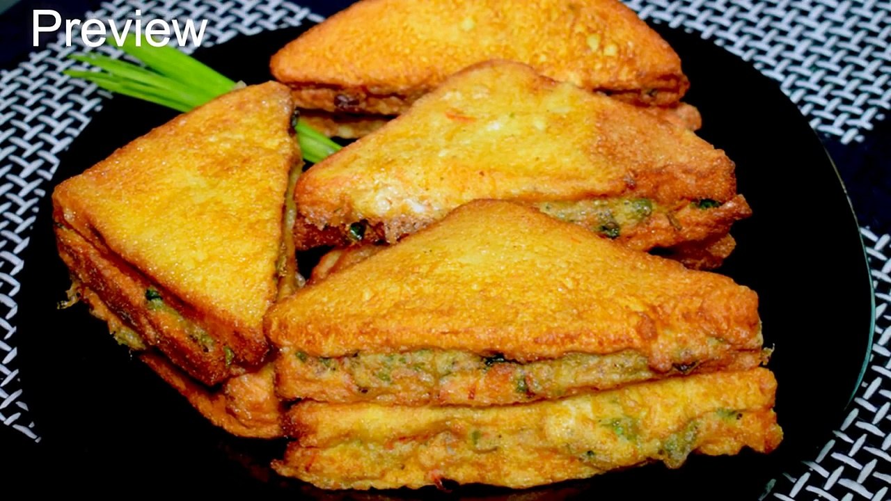 Vegetable Fried Sandwich - Vegetable Sandwich Recipe - Kids Lunch Box idea