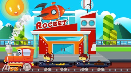 Caricaturas de Trenes y Coches de Carreras - Colores, formas y rompecabezas para niños