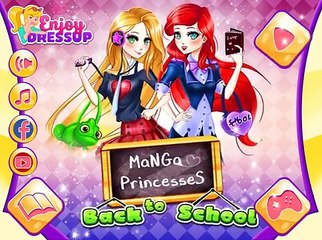 Rapunzel and Ariel Makeup and Dress Up Game - Disney Manga Princess Back to School