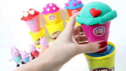 Play Doh HELADOS SORPRESA de PEPPA PIG- ICE CREAM SURPRISE Hacemos deliciosos sorbetes y h