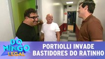 Celso Portiolli invade bastidores do Programa do Ratinho