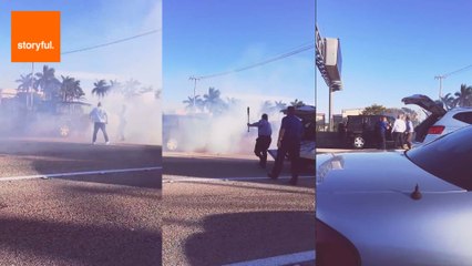 Man Uses Baseball Bat to Rescue Driver