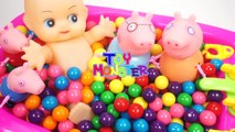 Learn Colors Baby Doll Bath Time with CLAY SLIME and ORBEEZ Compilation Peppa Pig Surprise