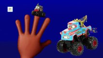 Finger Family Lightning McQueen Cars | Disney Monster Cars Finger Family Children Nursery Songs