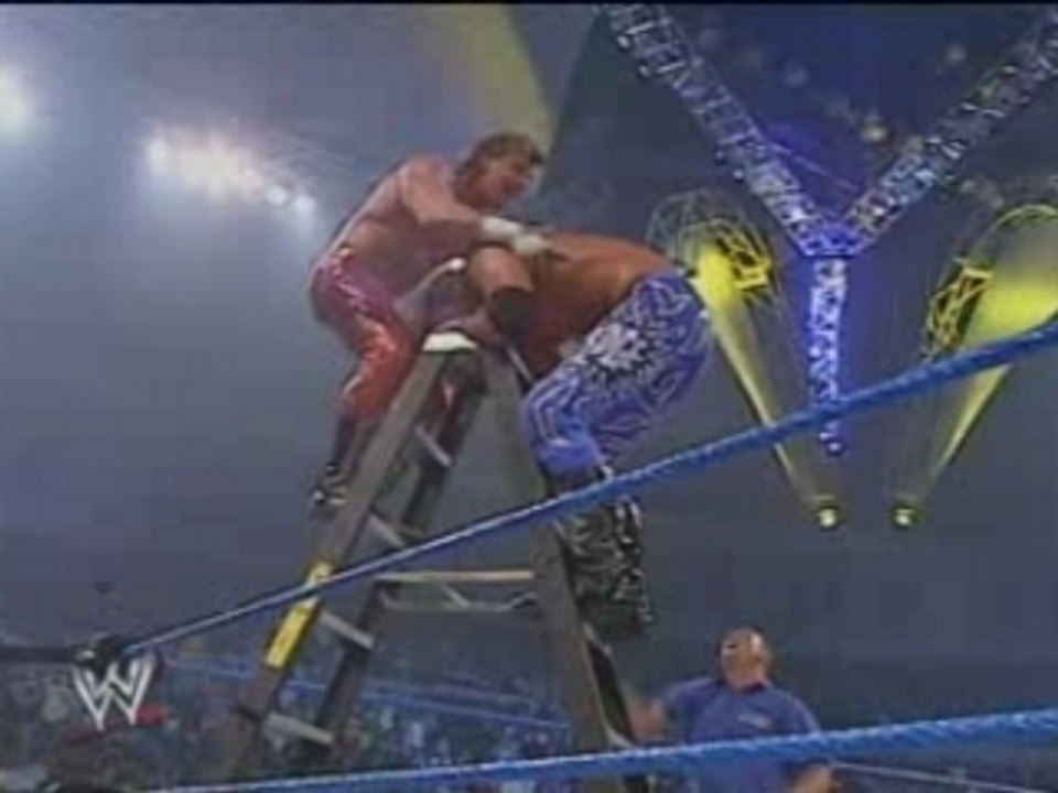 Wwe - eddie guerrero sunset flips edge from a ladder