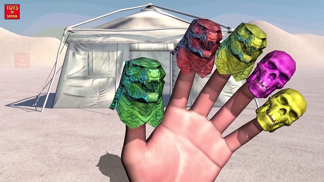 SKELETON VS GODZILLA SUPERHERO BATTLE Finger Family | 1 HOUR | Nursery Rhymes In 3D Animat