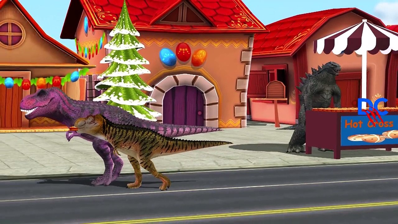 И Дети Крест динозавры для Годзилла Горячий король конг питомник рифмы пение Булочки