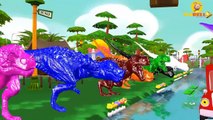 3D Horse Colors Songs for Babies | Green Dinosaur Finger Family Nursery Rhymes | Learning