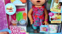 BABY ALIVE EATS PLAY DOH ❤ Super Snacks Snackin Sara Doll Poops Playdough & Eats it!