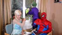 Clew!! Spider-man FROZEN ELSA Maleficent Spiderman vs Joker SuperHero in real life IRL toy