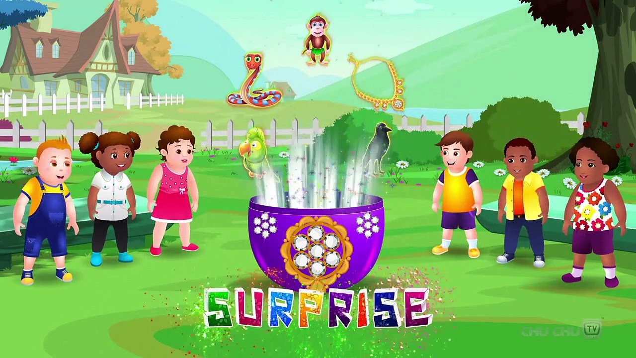 Bedtime Stories for Kids in English - Snake & Parrots - Surprise Eggs Toys ChuChu TV Story Time-i