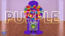 Gumball Machine 3D Color Balls Basketball Ball Pit Show for Kids to Learn Colours with Egg