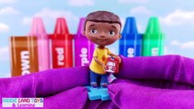 Best Learn Colors Video with Doc McStuffins Mickey Mouse Alvin & the Chipmunks Disney Moan