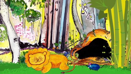Aesops Fables - The Lion and The Mouse - Moral Stories for Kids