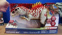 Jurassic World INDOMINUS REX Toy Dinosaurs Hybrid Rampage & Armor I-REX Dinosaur Toys Review-D