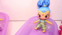 Learn Colors SHIMMER AND SHINE Candy Bath Tub Gumballs Surprise Toys Nick Jr.-nY