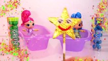 Learn Colors SHIMMER AND SHINE Candy Bath Tub Gumballs Surprise Toys Nick Jr.-n