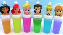 Disney Princess SLIME Surprise Toys Slime Clay Ice Cream Popsicle Molds Frozen Elsa Rainbow Colors-gJGQ