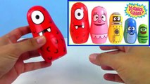 Yo Gabba Gabba Stacking Cups! Learn Colors Nesting Dolls Dinosaur with Surprise Toys ToyBoxMagic-K