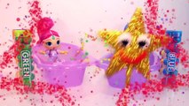 Learn Colors SHIMMER AND SHINE Candy Bath Tub Gumballs Surprise Toys Nick Jr.-n