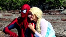 Frozen Elsa LOBSTER PINCH! w_ Spiderman Joker Princess Rapunzel Joker Girl! Superheroes IRL-gINge