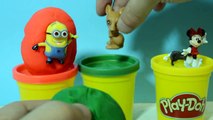 Play Doh Surprise Eggs Minions Pikachu Pokemon SPONGEBOB Hello Kitty Shopkins Kinder Surpr