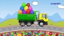 Trucks cartoon for children Surprise Eggs Learn fruits and vegetables Compilation video for kids-ursX_1sUw
