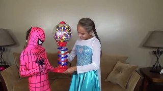 BABY Pink SpiderGirl & BABY Frozen Elsa Milk Bottle! w_ Paw Patrol Chase & Olaf Fun Superheroes IRL-0LfPljcJS