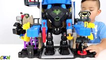 Robo Batcave Playset Kids Toy Unboxing And Playing With Batman Robin Joker Ckn Toys-fPT