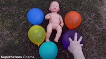 Learn Colours Finger Family Song For Baby - Wet Balloons Nursery Rhymes Kids with Real Baby videos-nu