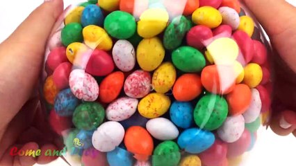 Giant M&M Chocolate Orb Surprise Toys Disney Ooshies Paw Patrol Learn Colors Play Doh Ice Cream Kids-AvS