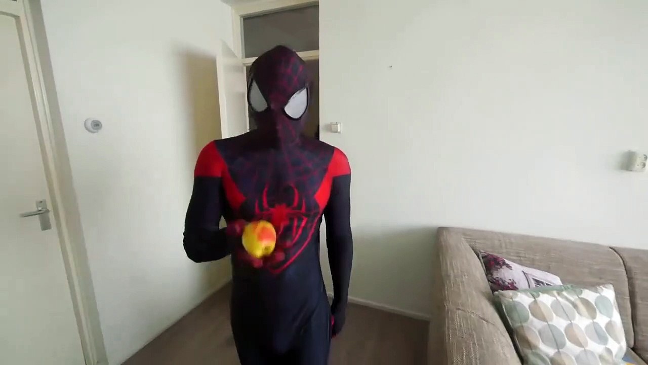 Spiderman Stomach Pain! w_ Black Spiderman Doctor Frozen Elsa Joker Superheroes Fun Movie IRL-80