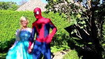 EVIL ELSA & Spiderman vs Frozen Elsa & Spiderman! w_ Bad Baby Joker Maleficent Spidergirl & Candy!-cih3z