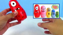 Yo Gabba Gabba Stacking Cups! Learn Colors Nesting Dolls Dinosaur with Surprise Toys ToyBoxMagic-K0c