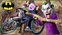 CRYING BABIES Superheroes in Real Life BIKE RIDING Batman Wrecks Bicycle CRYING BABY Joker Prank-TwzX7