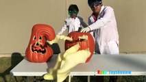 OOZING PUMPKIN Halloween Fun and Easy Science Experiments For Kids to do at Home Elephant Toothpa