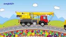 Trucks for kids. Crane Truck. Surprise Eggs. Learn Sweets, Candies. Video for children.-muvr