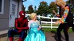 Spiderman EVIL SURPRISE! w_ Frozen Elsa Maleficent Joker Girl Spidergirl Ariel! Superheroes IRL  -)-4